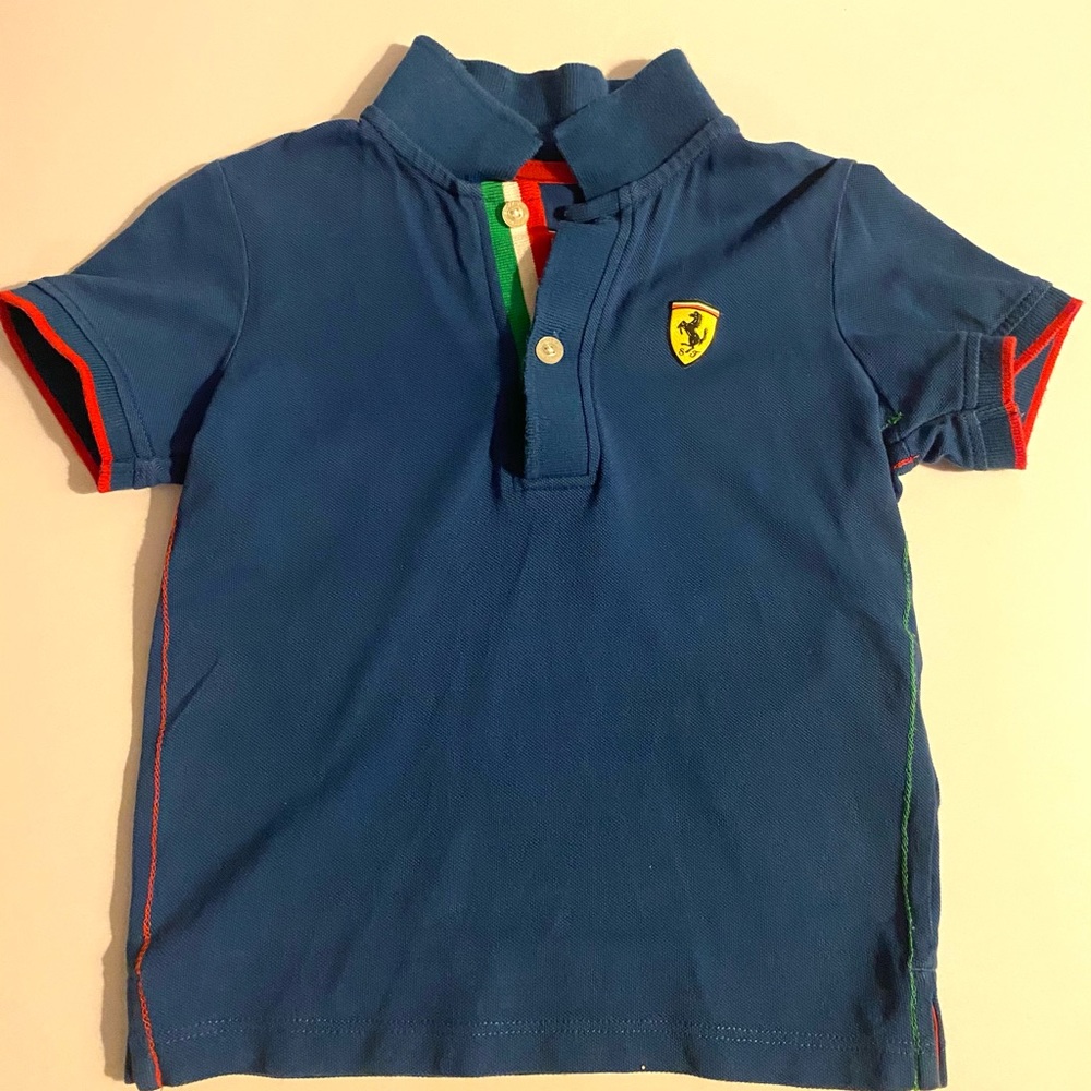 Ferrari Size 2/3T Boys Polo in Blue!